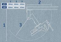 Heuer Lift-/hoogteversteller | voor bekbreedte 120 mm | neerklapbar 360graden draaibaar | 1 stuk - 106120 106120 - thumbnail