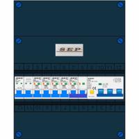 SEP 4 groepenkast 4 aardlekautomaten B16 30mA + kookgroep + krachtgroep 400V - thumbnail