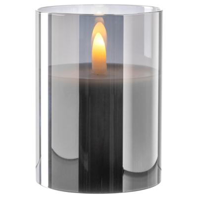 Leonardo Autentico Kaars 10 x 8 cm met ledverlichting zilver