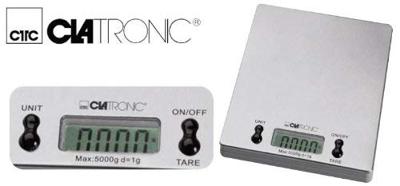 Clatronic KW 3367 Keukenweegschaal Digitaal Weegbereik (max.)=5 kg RVS 180 x 150 x 20