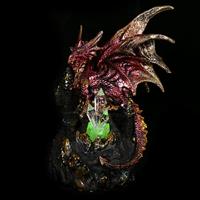 Dark Legends Draak op Kasteel LED kristal - thumbnail