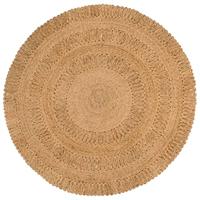 VidaXL Tapijt rond 150 cm gevlochten jute - thumbnail