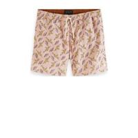 Scotch & Soda zwemshort met all over print lichtroze - thumbnail