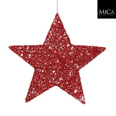 Mica Decorations Ster 40 cm Rood