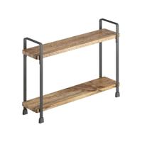 Metaltex York Lava Kruidenrek 2 Etages 8x34x23 cm Acacia Hout/Zwart Metaal - thumbnail