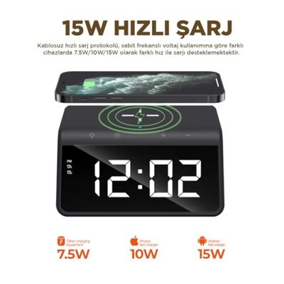 Havit W320 - draadloze oplader 6in1, zwart