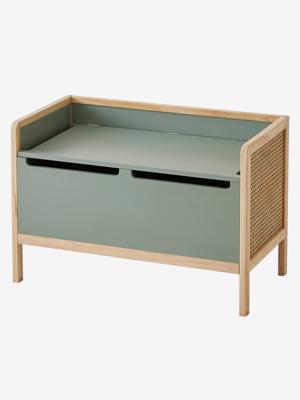 Opbergkoffer/rieten bank POËZIELIJN groen Opbergkoffer/rieten bank POËZIELIJN groen