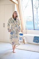 Pip Studio Pip Studio Secret Garden Bathrobe badjas Witblauw M - thumbnail