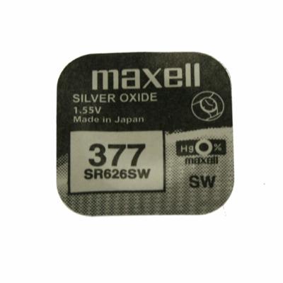Knoopcel Maxell SR626SW 377 1,55 V Knoopcelbatterij Knoopcel Maxell SR626SW 377 1,55 V Knoopcelbatterij