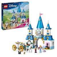 Lego Disney Princess 43275 Assepoesters Kasteel en Paardenkoets - thumbnail