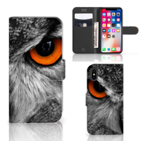Apple iPhone X | Xs | Telefoonhoesje | Met pasjeshouder | Uil - thumbnail