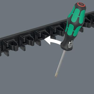 Wera 9650 Magnetleiste Kraftform Schraubendreher-Satz Schroevendraaierset Werkplaats 9-delig Kruiskop Phillips, Kruiskop Pozidriv, Torx, Plat