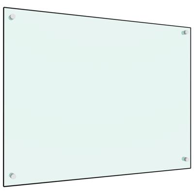 VidaXL Spatscherm keuken 80x60 cm gehard glas wit