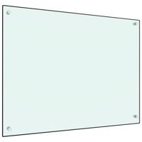VidaXL Spatscherm keuken 80x60 cm gehard glas wit - thumbnail