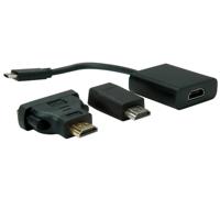 VALUE Beeldscherm Adapter USB Type C - VGA + HDMI + DVI - thumbnail