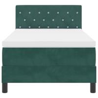 Boxspring bed met matras Donkergroen 90 x 190 cm Fluweel - thumbnail