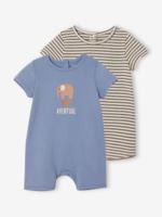 Set van 2 baby combi-shorts chambrayblauw - thumbnail