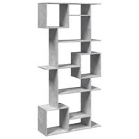 Boekenkast 92x29x188 cm bewerkt hout betongrijs - thumbnail
