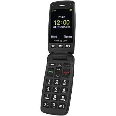 Primo by DORO 406 Senioren clamshell telefoon Met laadstation, SOS-knop Zwart Primo by DORO 406 Senioren clamshell telefoon Met laadstation, SOS-knop Zwart