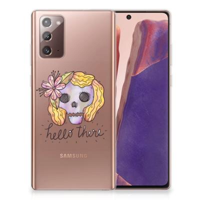 Silicone Back Case Samsung Note 20 Boho Skull Silicone Back Case Samsung Note 20 Boho Skull