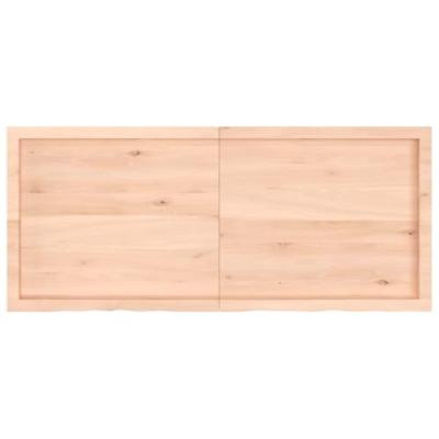 Wandschap 140x60x(2-6) cm onbehandeld massief eikenhout
