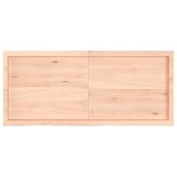 Wandschap 140x60x(2-6) cm onbehandeld massief eikenhout - thumbnail