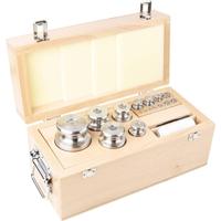 Kern 35408 Gewichtenset 354-08, OIML-klasse M2, nominale waarde 1 g - 5 kg, knop, roestvrij staal fijngedraaid (OIML), in houten etui - thumbnail