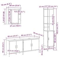 Badkamermeubelset 4 pcs Sonoma eiken 33 x 33 x 185.5 cm - thumbnail