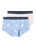 Name it meisjes shorts 2-pak - Serenity - Meisjes hipsters onderbroeken - Organisch katoen - thumbnail