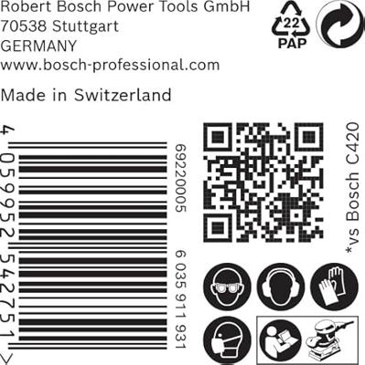 Bosch Accessoires Expert C470 schuurpapier voor vlakschuurmachines 93 x 186 mm, K80 50-delig - 1 stuk(s) - 2608900937