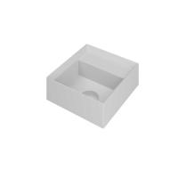 INK - Fontein Polystone Vierkant Zonder Kraangat inclusief Plug - 270x270x90 mm - Mat Wit - thumbnail