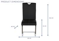 Keukenstoel DKD Home Decor Zwart Metaal Polyurethaan (59 x 45 x 102 cm) - thumbnail