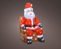 Kerstman in stoel 32x36x60 cm 100 lamps - thumbnail