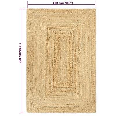 Vloerkleed handgemaakt 80x250 cm jute