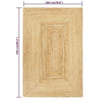 Vloerkleed handgemaakt 80x250 cm jute - thumbnail