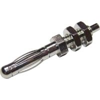 TRU COMPONENTS TC-R8-B2H Banaanstekker Stekker, recht Stift-Ø: 4 mm Zilver 1 stuk(s) - thumbnail