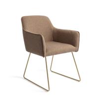 Jesper Home Eetkamerstoel 'Hofu' Slide Gold, kleur French Toast - thumbnail
