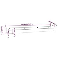 Wandschappen 2 st 110x12x9 cm massief grenenhout grijs - thumbnail