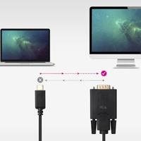 NANOCABLE 10.15.5202 converterkabel USB-C naar VGA, 1,8 m, zwart - thumbnail