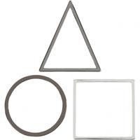 Creotime sieradenhangers 30 x 30 mm 30 stuks zilver - thumbnail