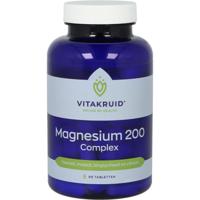 Vitakruid Magnesium 200 Complex Tauraat Malaat Bisglycinaat 90 Tabletten - thumbnail