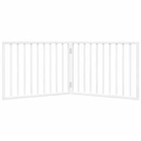 VidaXL Hondenhek opvouwbaar 2 panelen wit 160 cm populierenhout - thumbnail