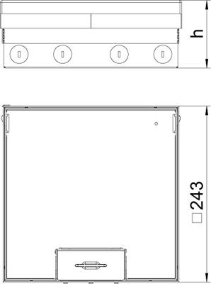 OBO Bettermann UDHOME9 2V Vloermodule