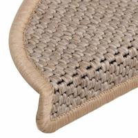 Trapmatten zelfklevend Sisal-Look 30 st 56x17x3 cm lichtbeige - thumbnail