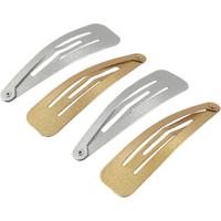 Creativ Company Haarspeld, l: 66 mm, b: 17 mm, goud, zilver, 4 stuk/ 1 doos - thumbnail