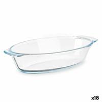 Serveerschaal Vivalto Transparant Borosilicaatglas 700 ml 23,6 x 5,3 x 13 cm Met handvatten (18 Stuks) - thumbnail