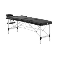 Massagetafel - 185 x 60 x 59 cm - 180 kg - Zwart - thumbnail