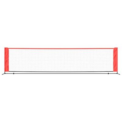 VidaXL Tennisnet 400x100x87 cm polyester zwart en rood