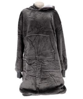 Overige Merken Hoodie plaid sherry 70x110 cm charcoal grey Overige Merken Hoodie plaid sherry 70x110 cm charcoal grey