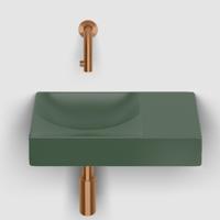 Clou Flush Fontein Zonder Kraangat Rechts Mat Pijnboom Groen Keramiek 36 cm Clou - thumbnail